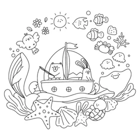 可爱描线图