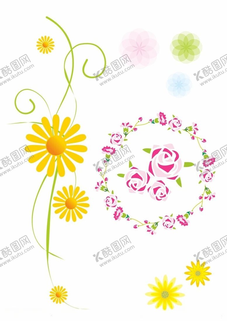 编号：27532412131056349728【酷图网】源文件下载-矢量花花环