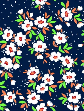 小碎花码印大牌民族风