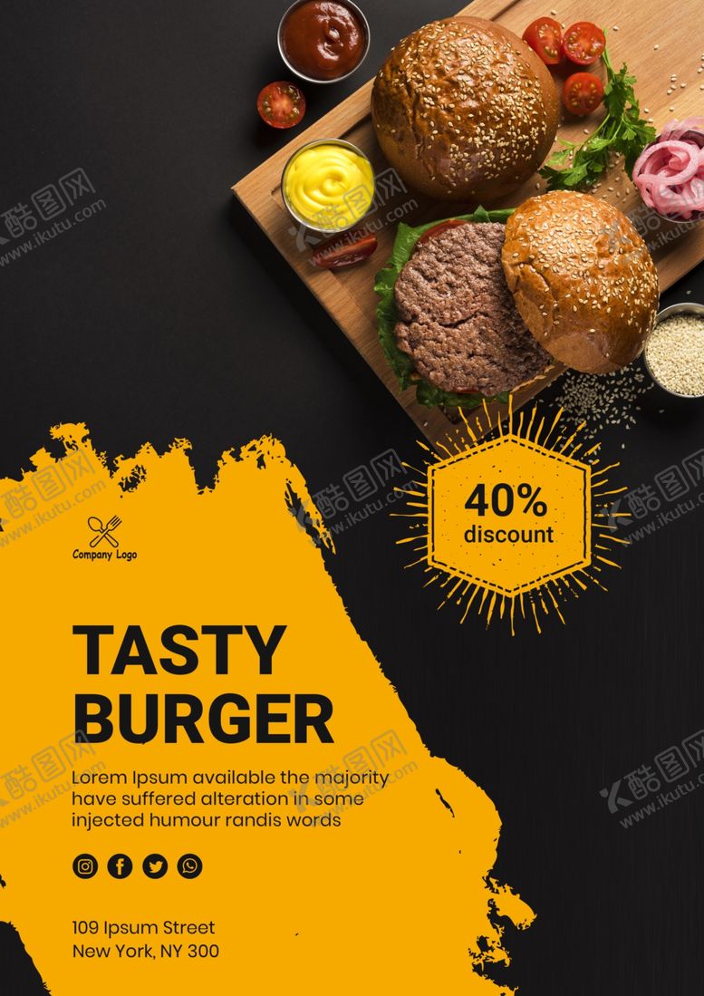 编号：90099911010420438675【酷图网】源文件下载-汉堡海报