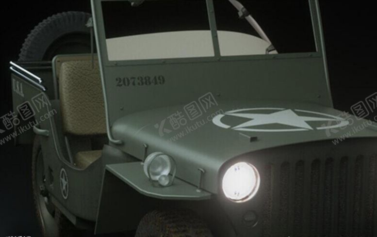编号：15350705011426023745【酷图网】源文件下载-C4D模型吉普越野车