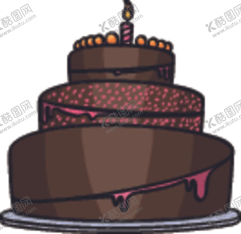编号：26106609261256085988【酷图网】源文件下载-豪华三层蛋糕