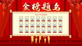 金榜题名展示底板荣誉