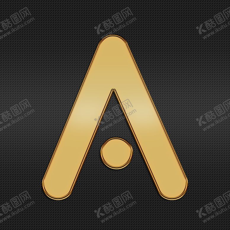 编号：65298206281010223085【酷图网】源文件下载-英文字母A金属字体
