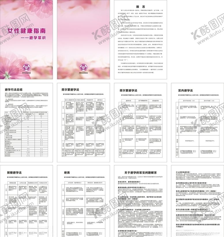 编号：62722106190655266534【酷图网】源文件下载-女性健康指南避孕常识