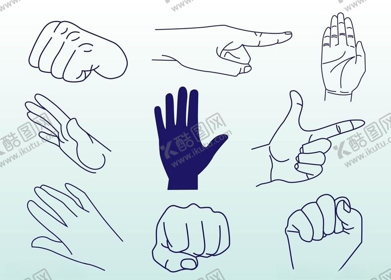 编号：91755109180527023253【酷图网】源文件下载-手势合集