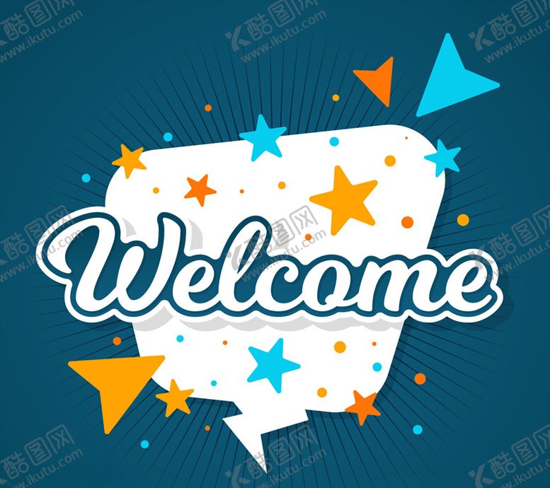 编号：27559909221936247952【酷图网】源文件下载-彩色欢迎语言气泡贴纸