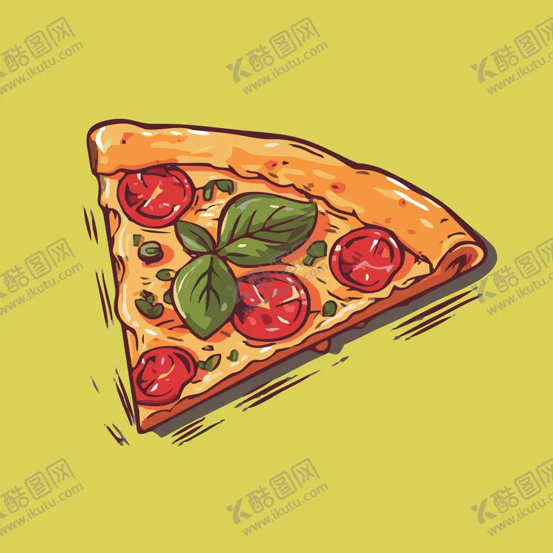 编号：72527002040534318829【酷图网】源文件下载-西式快餐美味披萨饼矢量简笔画