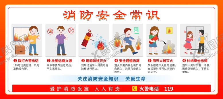 编号：36225106291808177284【酷图网】源文件下载-消防安全常识