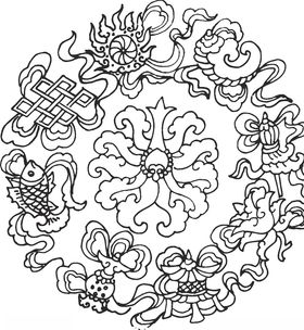 镂空花图案隔断铁艺仿古纹