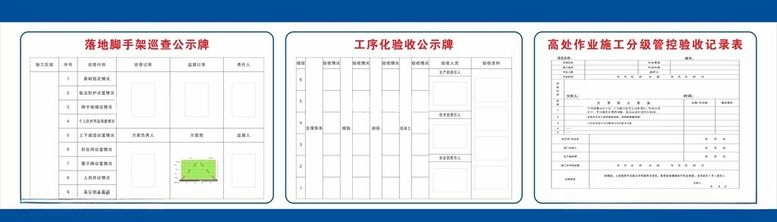 编号：89625612101758488507【酷图网】源文件下载-落地脚手架巡查公示牌