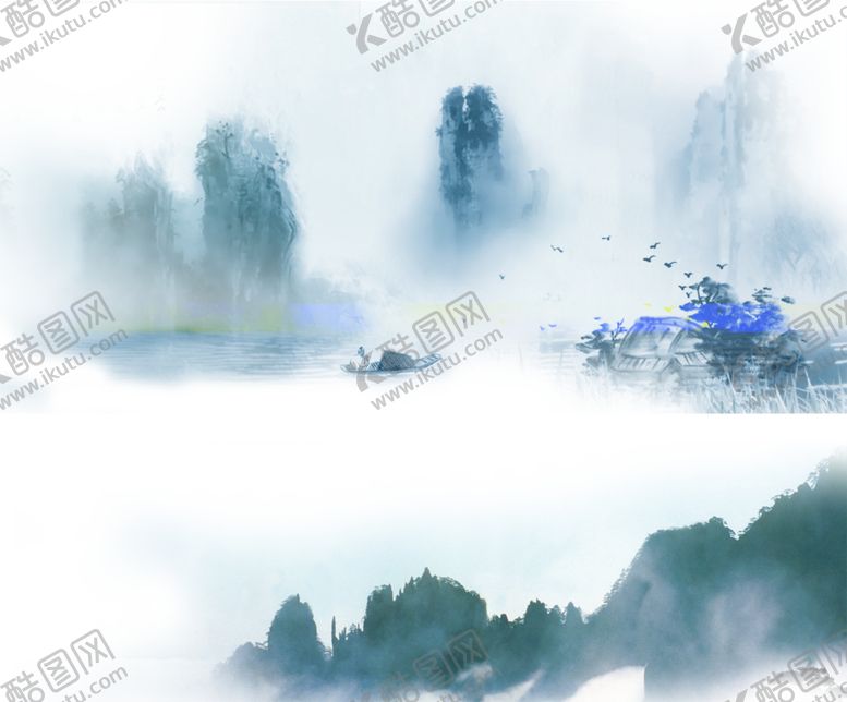 编号：33233105050803017415【酷图网】源文件下载-水墨山水素材