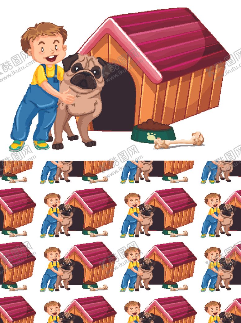 编号：37846410130244583881【酷图网】源文件下载-卡通印花图案