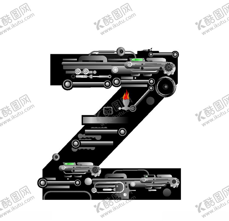 编号：18482909132253279573【酷图网】源文件下载-创意机械科技字母