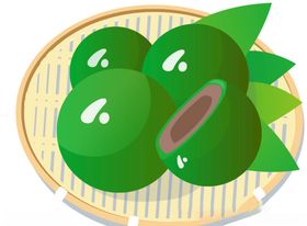 手绘青团插画图片