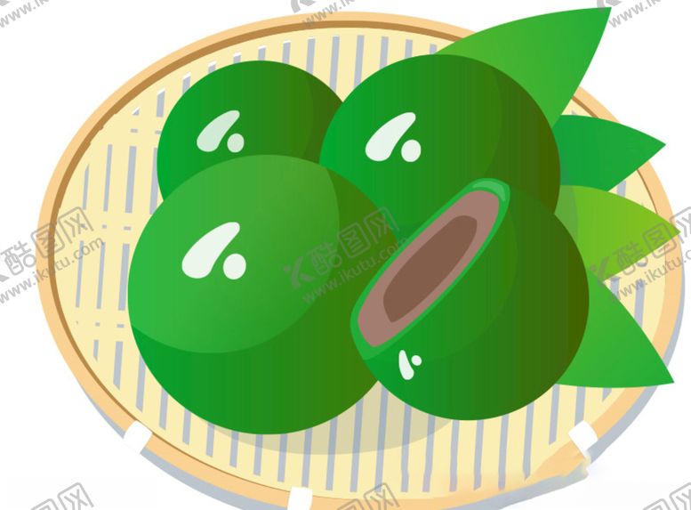 编号：14031010290204404312【酷图网】源文件下载-手绘青团插画图片