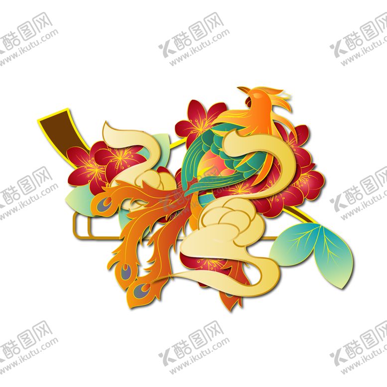 编号：82136605020318142193【酷图网】源文件下载-国潮凤凰插画