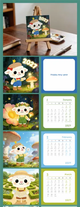 2027迷你台历 
