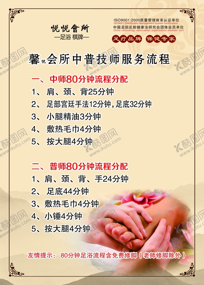 编号：56774412191933167797【酷图网】源文件下载-足疗制度