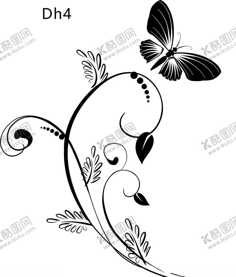 编号：77714710052141257465【酷图网】源文件下载-单花矢量图硅藻泥图案