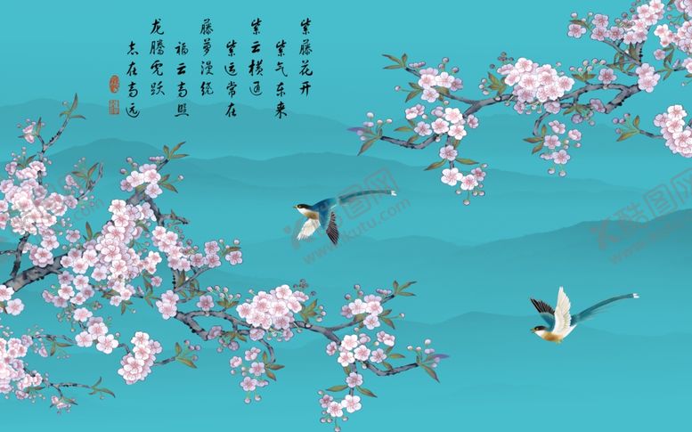 编号：60265209241855093999【酷图网】源文件下载-工笔花鸟