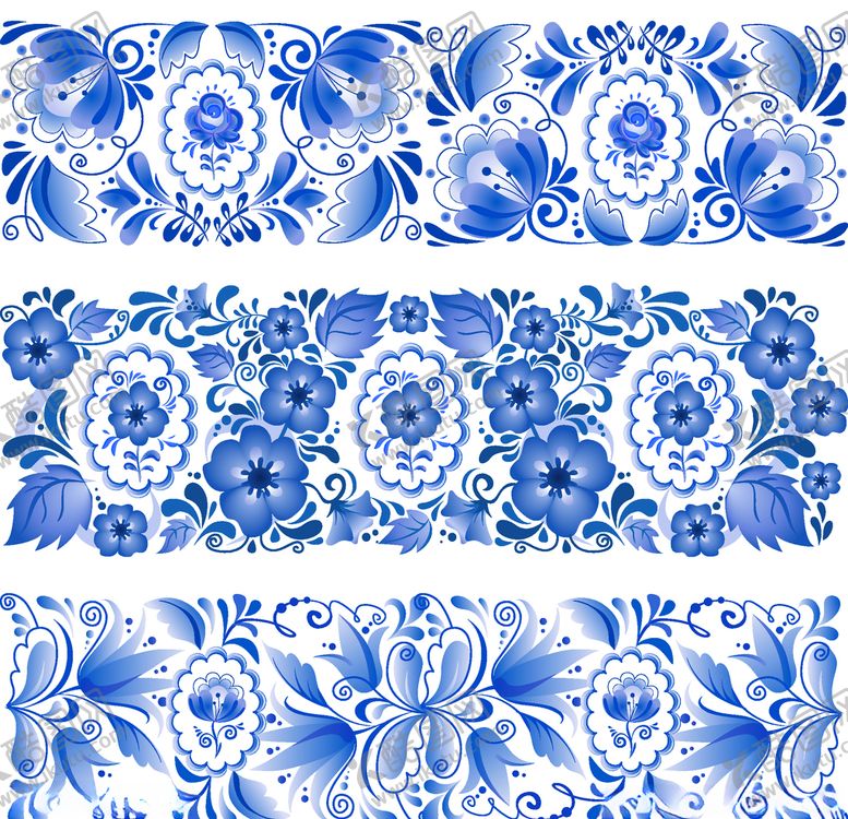 编号：89640609210228086609【酷图网】源文件下载-蓝色花纹