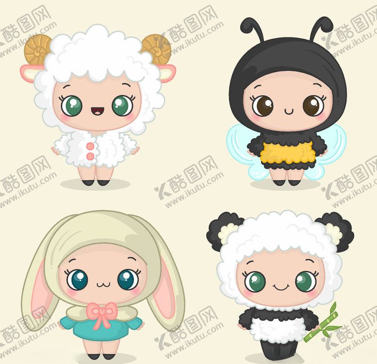 编号：61629809250452513703【酷图网】源文件下载-卡哇伊卡通形象
