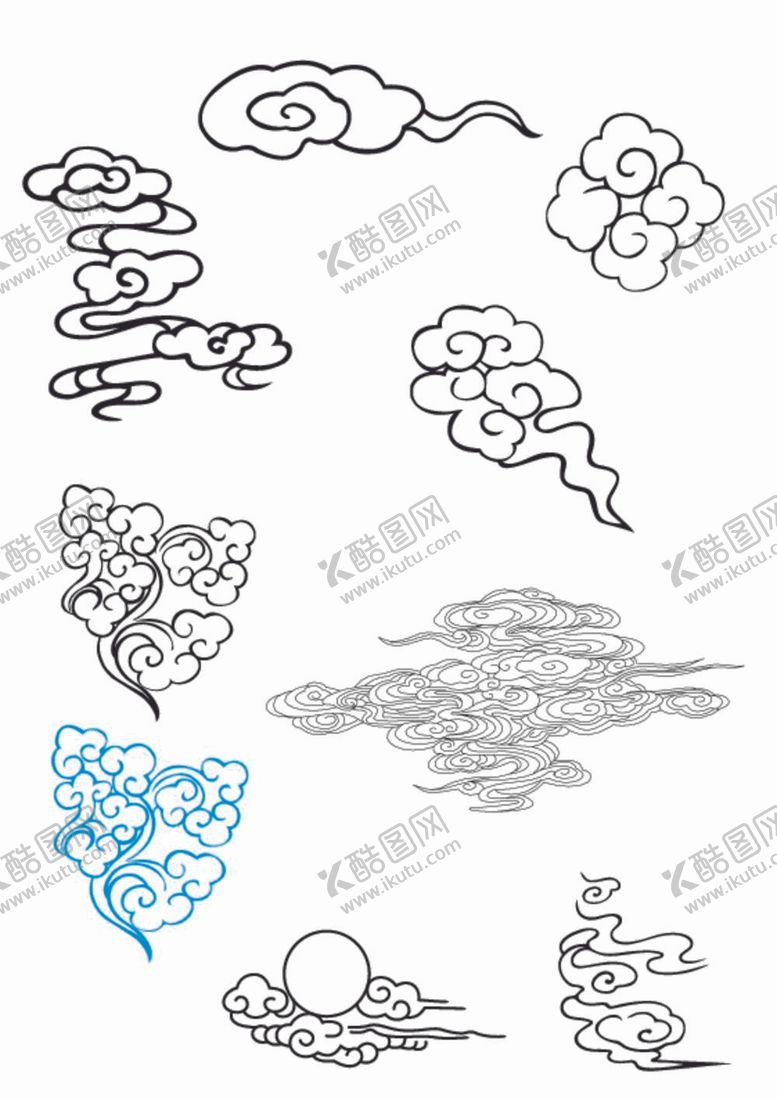 编号：41174610260308175582【酷图网】源文件下载-古典云纹