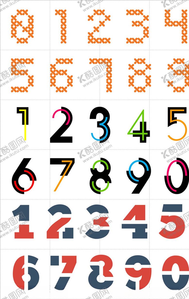编号：95594710080831452365【酷图网】源文件下载-卡通数字