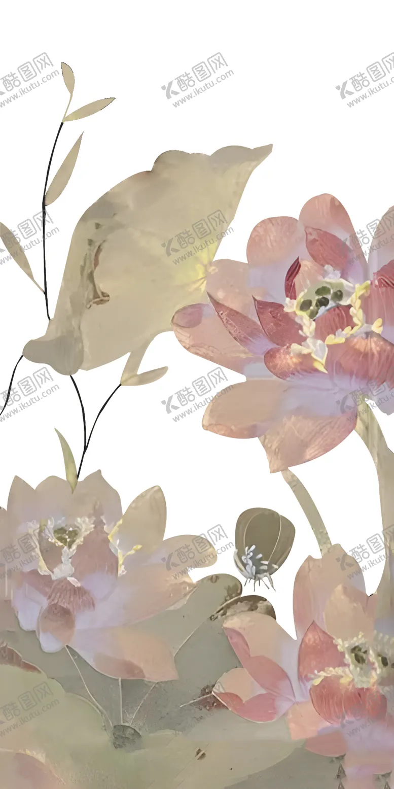 编号：64832701251940558997【酷图网】源文件下载-三朵荷花