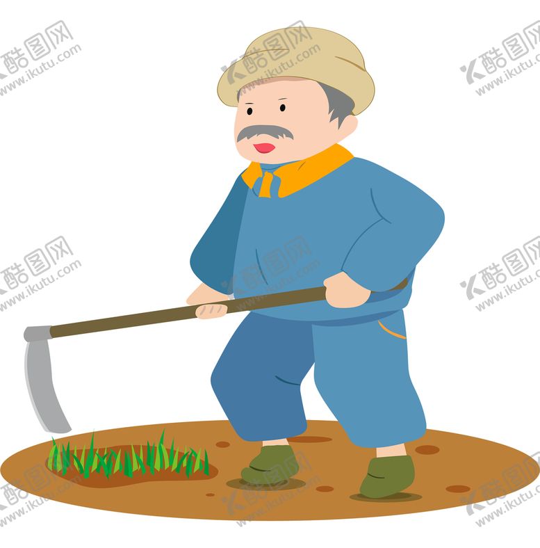 编号：30854709270014407134【酷图网】源文件下载-农民除草小插画