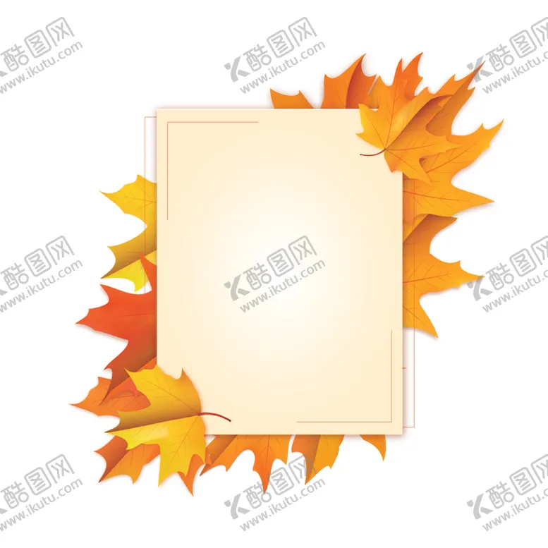 编号：62558612131631053311【酷图网】源文件下载-秋季金色枫叶边框