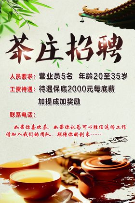 茶庄茶社招聘