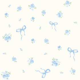 小碎花色块玫瑰蝴蝶结彩带