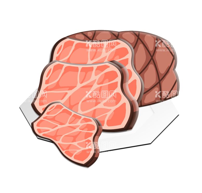 编号：45693209261052291524【酷图网】源文件下载-牛排插画  