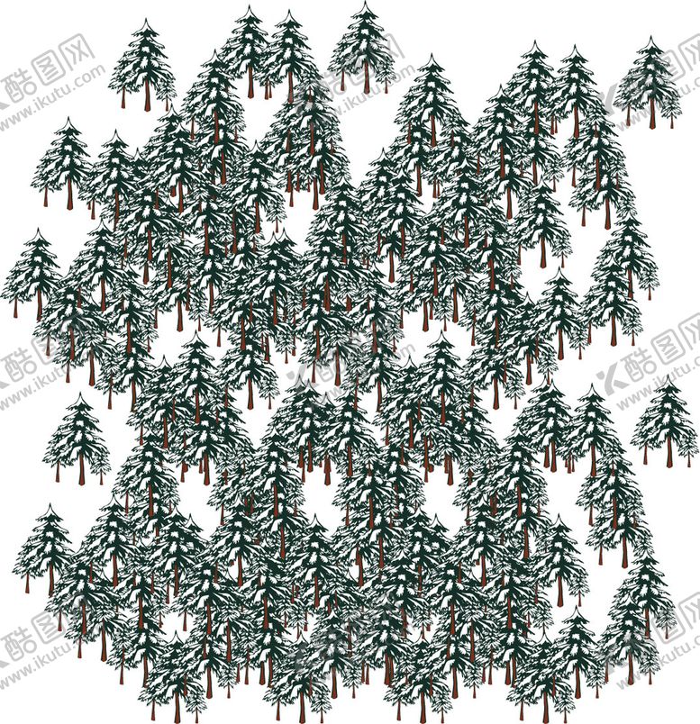 编号：23495809180526315803【酷图网】源文件下载-雪松圣诞树矢量