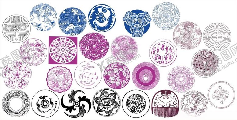 编号：87700211021324125667【酷图网】源文件下载-圆形花边圆形边框花边花纹