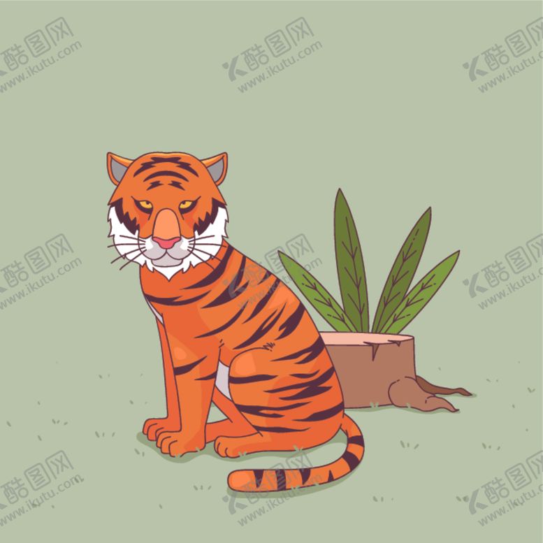 编号：46533909090531296252【酷图网】源文件下载-卡通老虎