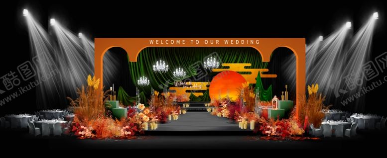 编号：16070309282106508264【酷图网】源文件下载-橙色婚礼效果图