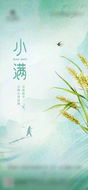 小满节气借势海报