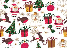 圣诞元素装饰图案设计
