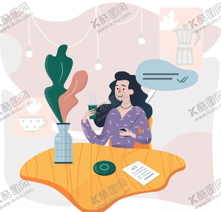 编号：95388206271513214253【酷图网】源文件下载-时尚手绘插画