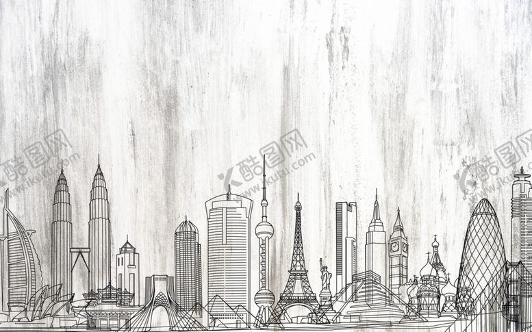 编号：16438410061934359793【酷图网】源文件下载-东方明珠电视沙发背景墙装饰画