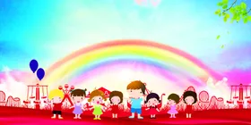 儿童节背景促销汇演幼园