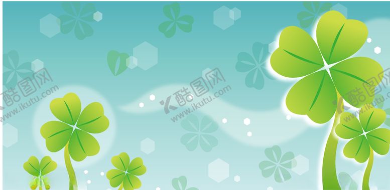 编号：55475110252127367642【酷图网】源文件下载-四叶草背景墙墙纸儿童房