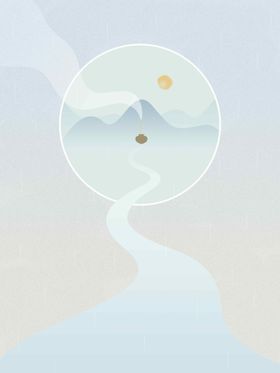 中国风背景插画秋天二十四节气