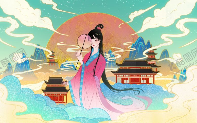 编号：79794106260644408451【酷图网】源文件下载-古风人物国风插画合成背景素材