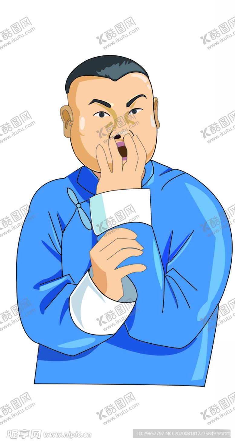 编号：42287805040410013208【酷图网】源文件下载-矢量相声演员岳云鹏漫画素材