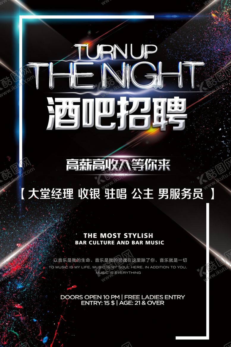 编号：62935809090648126847【酷图网】源文件下载-酒吧招聘