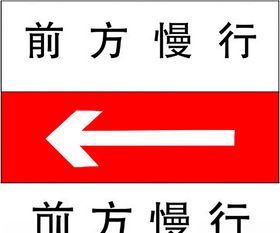 前方学校注意慢行警示牌